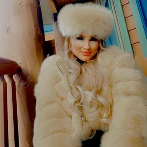 Fur coat and hat